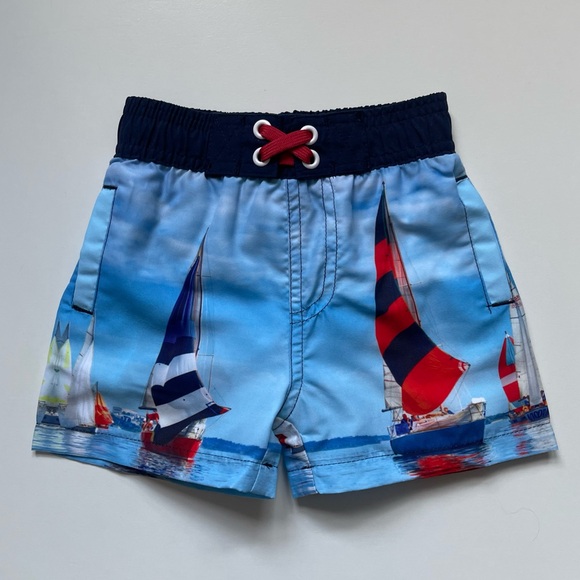 Shade Critters Boys Rash Guard Set - Sailboats - 6-12M - Picture 7 of 11